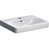 Image de Geberit Lavabo Smyle Square 60x48 cm, blanc, avec trou pour robinet et trop-plein