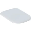 Image de Geberit Abattant WC Smyle m avec frein de chute, blanc, charnières MS chromées