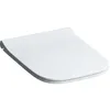 Image de Geberit Smyle Smyle Slim siège WC avec Couvercle, Sandwich, antibactérien, Blanc, avec mécanisme de Fermeture en Douceur - 500.240.01.1