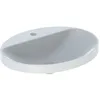 Image de Geberit VariForm lavabo à encastrer ovale, 600x480mm, avec trou pour robinet, sans trop-plein, 500.727.01.2, Couleur: blanc