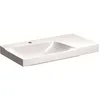 Image de Geberit Xeno 2 Lave-Mains, Plan de Rangement Droit, avec Trou pour Robinet, sans trop-Plein, 90x48 cm Blanc avec KeraTect, 500533011-500.533.01.1