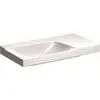 Image de Geberit Xeno 2 lavabo, surface de pose à droite, sans percement pour la robinetterie, sans trop-plein, 90x48 cm blanc avec KeraTect, 500534011