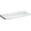 Image de Geberit Lavabo Xeno2 120x48 cm, 2 Trous, sans trop-plein, blanc KeraTect