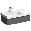 Image de Geberit Xeno 2 Meuble sous-lavabo avec découpe pour Siphon à Gauche 500.513 880x220x462mm,1 tiroir, Coloris: Gris Scultura Malamin Structure en Bois - 500.513.43.1