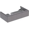 Image de Geberit Meuble sous lavabo Xeno2 88x22x46,2 cm, avec tiroir, avec tablette, structuré/gris clair
