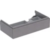 Image de Geberit Meuble sous-lavabo Xeno2 88x22x46,2 cm, avec porte, avec tablette, structuré/gris foncé