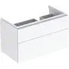 Image de Geberit Meuble sous-lavabo Xeno2 88x53x46,2 cm, 2 tiroirs, avec tablette, laqué brillant/blanc