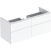 Image de Geberit Meuble sous lavabo Xeno2 117,4x53x46,2 cm, 4 tiroirs, laqué brillant/blanc