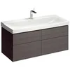 Image de Geberit Xeno 2 Vanity Unit 500.518, 1174x530x462mm, 4 tiroirs, Coloris: Gris Scultura Malamin Structure en Bois - 500.518.43.1