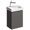 Image de Geberit Xeno 2, meuble sous-lavabo 380x525x265mm, 1 porte, 500.502.43.1, Couleur: Gris Scultura Malamin Structure en bois
