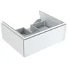 Image de Geberit Xeno 2 Meuble sous-lavabo 500.505. 580x220x462mm, 1 tiroir, Coloris: Laqué Blanc Brillant - 500.505.01.1