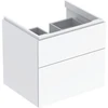 Image de Geberit Meuble sous lavabo Xeno2 58x53x46,2 cm, laqué brillant/blanc, 2 tiroirs
