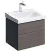 Image de Geberit Xeno 2 Armoire sous lavabo 580x530x462mm, 2 tiroirs, 500.506.43.1, Couleur: Gris Scultura/mélamine Structure Bois