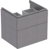 Image de Geberit Meuble sous lavabo Xeno2 58x53x46,2 cm, struct./noir-gris, avec 2 tiroirs