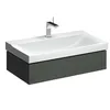 Image de Geberit Xeno 2 Armoire sous lavabo 500.508., 880x220x462mm, 1 tiroir, Couleur: Gris Scultura Malamin Structure en Bois