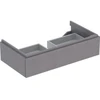 Image de Geberit Meuble sous lavabo Xeno2 88x22x46,2 cm, struct./noir-gris, avec tiroir