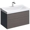 Image de Geberit Xeno 2 Armoire sous lavabo 500.509. 880x530x462mm, 2 tiroirs, Couleur: Gris Scultura Malamin Structure en Bois
