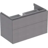 Image de Geberit Meuble sous lavabo Xeno2 88x53x46,2 cm, struct./noir-gris, 2 tiroirs