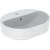 Image de Geberit VariForm Lavabo à poser elliptique, 500x400mm, avec trou pour robinet, avec trop-plein, 500.775.01.2, Couleur: blanc