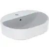 Image de Geberit Lavabo à poser VariForm 50x40 cm, avec trou robinet, avec trop-plein, elliptique, blanc