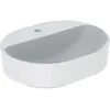Image de Geberit VariForm Lavabo à poser elliptique, 500x400mm, avec trou pour robinet, sans trop-plein, 500.776.01.2, Couleur: blanc