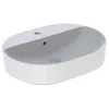 Image de Keramag VariForm lavabo à poser elliptique, 600x450mm, avec trou pour robinet, avec trop-plein; Coloris: Blanc