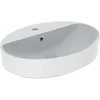 Image de Geberit VariForm Vasque à Poser Ovale, 600x450mm, avec Trou pour Robinet, avec trop-Plein, Coloris: Blanc - 500.772.01.2