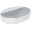 Image de Geberit Lavabo à poser VariForm 60x45 cm, avec trou de robinet, sans trop-plein, ovale, blanc