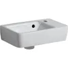 Image de Geberit Renova Plan, lave-mains, saillie réduite, 36x25 cm, 1 trou de robinetterie, avec trop-plein, 500382, 500.382.01.1, Couleur: blanc