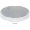 Image de Geberit Vasque encastrée VariForm d 40 cm, sans trop-plein, avec trou, ronde, verre US / blanc