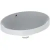 Image de Geberit VariForm lavabo encastré ovale, 500x400mm, sans trou pour robinet, avec trop-plein, 500.709.01.2, Couleur: blanc