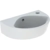 Image de Geberit Lavabo à main Renova 36x25cm, coudé droite, avec trop-plein, sortie cachée, blanc