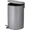 Image de KELA Poubelle de salle de bain Mats - 12 L - 38 cm - Métal - Gris clair