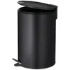 Image de KELA Poubelle de salle de bain Mats - 12 L - 38 cm - Métal - Noir