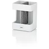 Image de Gobelet porte brosse a dents cube blanc pierre