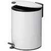 Image de KELA Poubelle de salle de bain Mats - 5 L - Mats - 27cm - Métal - Blanc