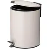 Image de KELA Poubelle de salle de bain Mats - 5 L - Mats - 27cm - Métal - Beige