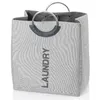 Image de Sac à linge KELA Palma - 50 x 29 x 54 cm - Gris rocher