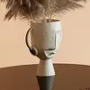 Image de KARE Vase Face Pot, hauteur 30 cm, grès émaillé, peint
