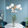 Image de KARE Heavenly suspension dorée, à 8 lampes