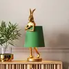 Image de lampe à poser KARE Animal Rabbit, dorée/verte, 68 cm, E14