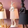 Image de lampe à poser KARE Animal Rabbit, blanc/rose, hauteur 50 cm