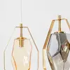 Image de KARE Suspension Diamond Fever Dining laiton à 5 lampes linear