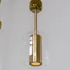Image de KARE Suspension Candy Bar, doré, acier, verre, à 3 lampes