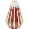 Image de Kare Vase Design Tic Tac - Vase décoratif en céramique - Fait à la Main - Pièce Unique - Rouge - 24 cm (H)