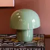 Image de lampe à poser KARE Mushroom, vert sauge, métal, 20 cm, E14