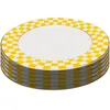 Image de Assiettes Harlequin 27cm jaunes set de 6 Kare Design