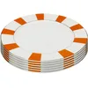 Image de Assiettes Harlequin 27cm oranges set de 6 Kare Design