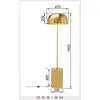 Image de Lampe sur pied KARE Loungy, couleur or, métal, 160 cm, E27