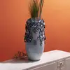 Image de KARE Vase Butterflies, bleu clair, hauteur 50 cm, grès cérame